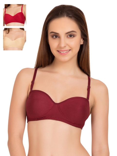 

Tweens Pack of 3 Seamless T-shirt Bras TW101, Maroon
