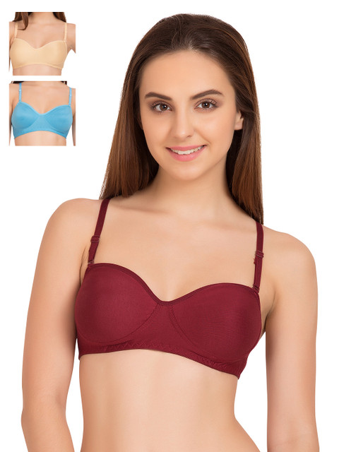 

Tweens Pack of 3 Seamless T-shirt Bras TW101, Maroon
