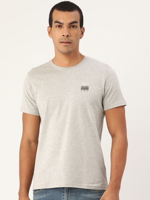 

Sweet Dreams Men Grey Melange Solid Athleisure T-shirt