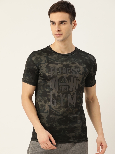 

Sweet Dreams Men Olive Green Sports Printed T-shirt