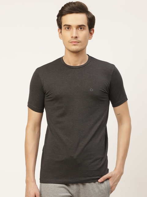 

Sweet Dreams Men Charcoal Grey Solid Lounge T-Shirt