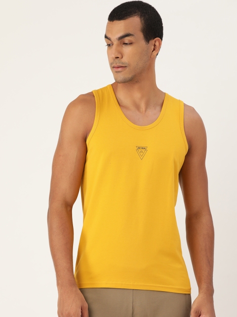 

Sweet Dreams Men Mustard Yellow Solid Lounge T-Shirt