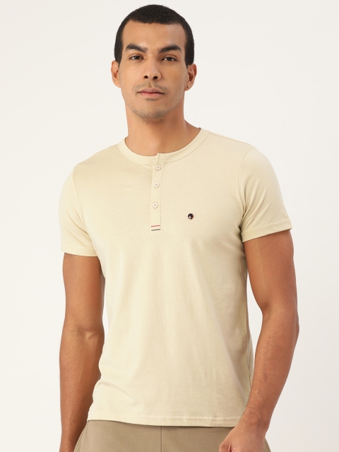 

Sweet Dreams Men Beige Solid Lounge T-shirt