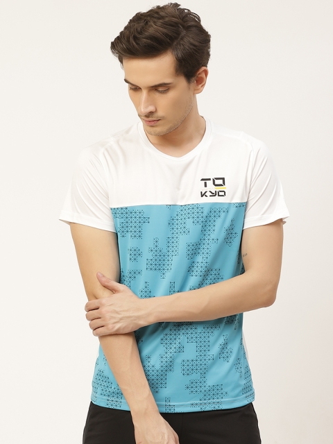 

Sweet Dreams Men Blue & White Colourblocked T-shirt