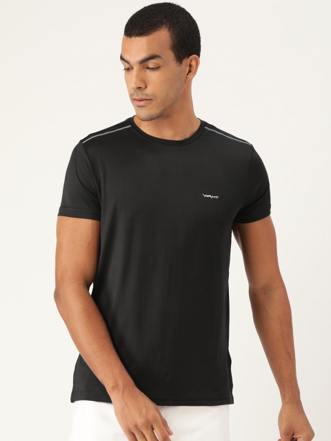 

Sweet Dreams Men Black Solid Round Neck T-shirt