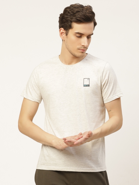 

Sweet Dreams Men Off-White Solid Lounge T-Shirt