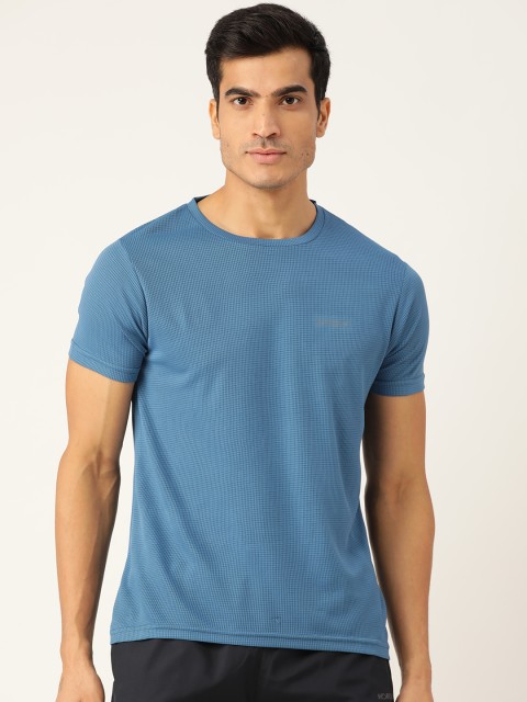 

Sweet Dreams Men Blue Self Checked Lounge T-shirt
