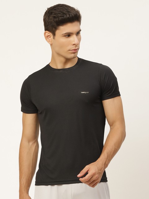 

Sweet Dreams Men Black Solid Round Neck T-shirt