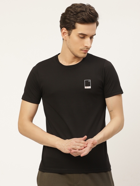 

Sweet Dreams Men Black Solid Lounge T-Shirt