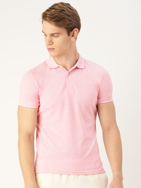 

Sweet Dreams Men Pink Pure Cotton Solid Lounge T-Shirt