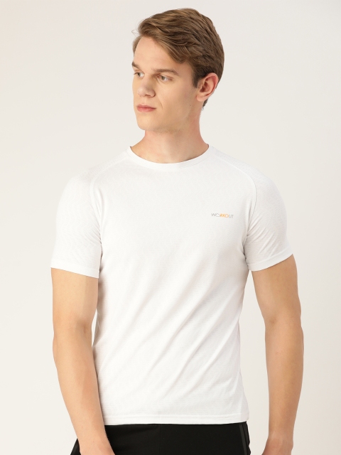 

Sweet Dreams Men White Solid Athleisure Lounge Tshirt
