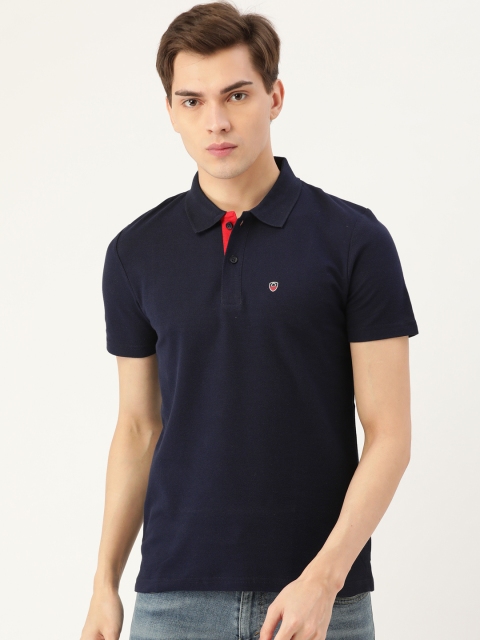 

Sweet Dreams Men Navy Blue Solid Athleisure T-shirt
