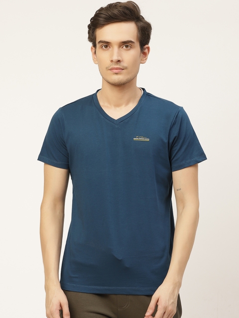 

Sweet Dreams Men Teal Blue Solid Lounge T-Shirt