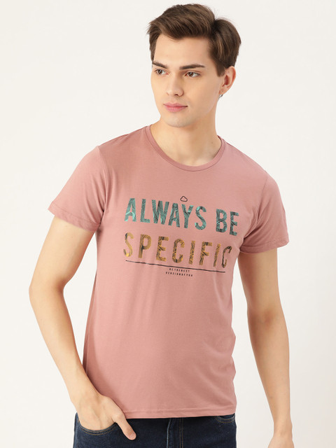 

Sweet Dreams Men Peach Typography Printed T-shirt