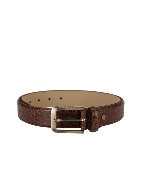 

Da Milano Men Brown Textured Leather Belt