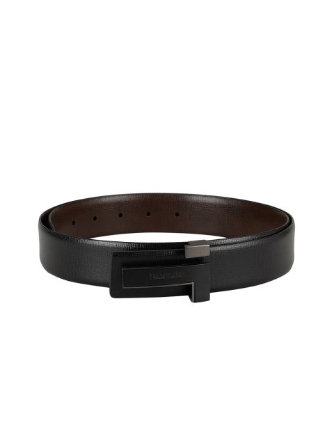 

Da Milano Men Black & Brown Textured Leather Belt