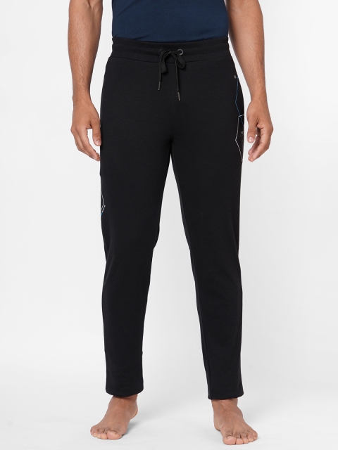 

Sweet Dreams Black Solid Athleisure Cotton Lounge Pants