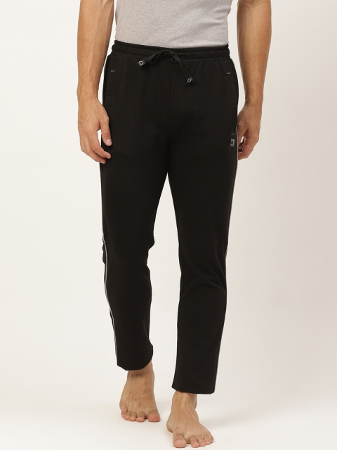 

Sweet Dreams Men Black Solid Athleisure Lounge Pants