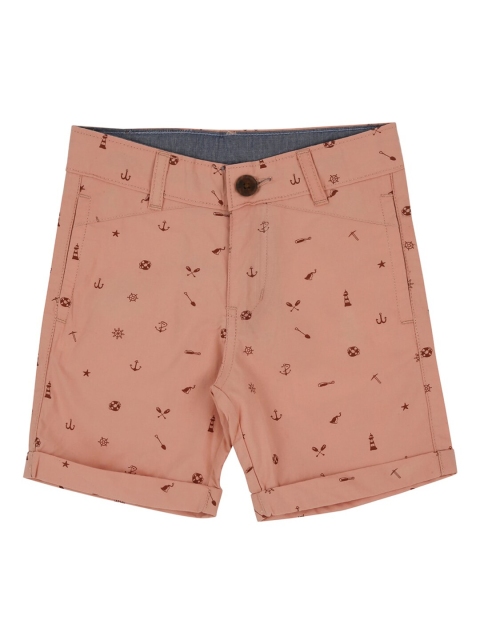 

Ed-a-Mamma Boys Pink Printed Cotton Regular Fit Regular Sustainable Shorts