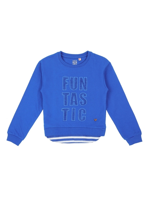 

Ed-a-Mamma Boys Blue Printed Cotton Sustainable Sweatshirt