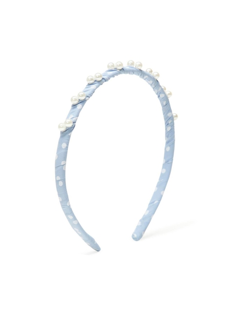 

Stoln Blue & White Beaded Hairband