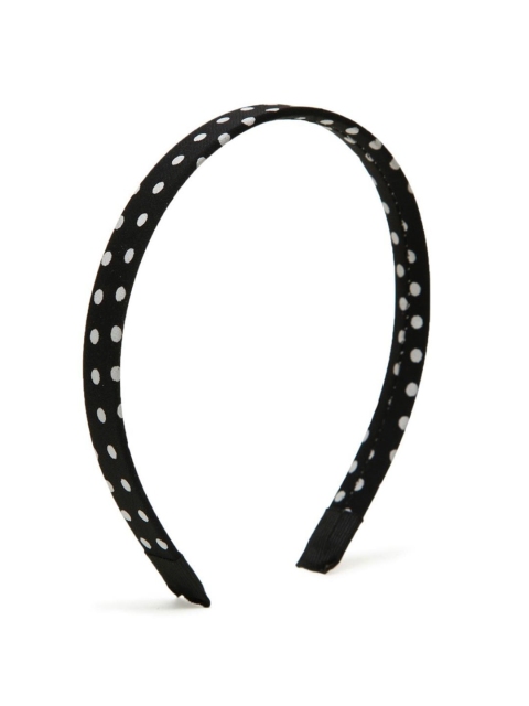 

Stoln Girls Black & White Small Polka Dots Printed Hairband