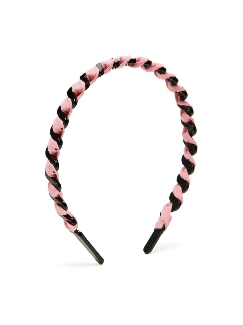 

Stoln Girls Pink & Black Ribbon Spiral Hairband