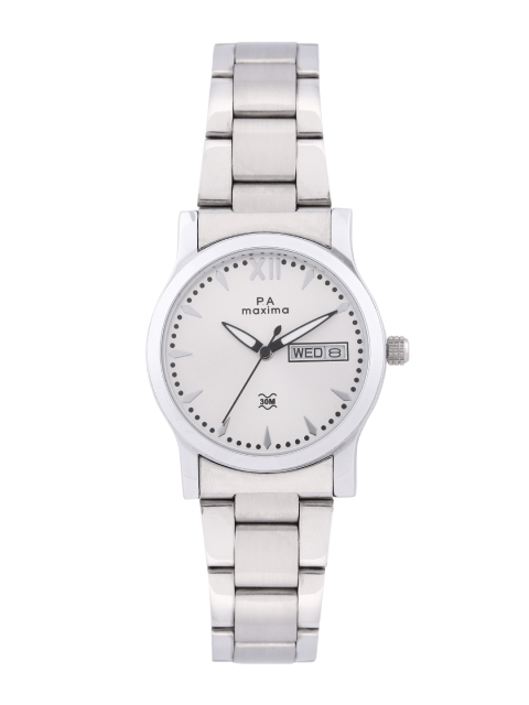 

maxima Women Silver-Toned Bracelet Style Analogue Watch 38300CMLI