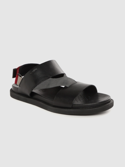 

Geox Men Black & Charcoal Grey Solid Comfort Sandals