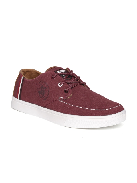 

Santa Monica Men Burgundy Solid Casual Shoes