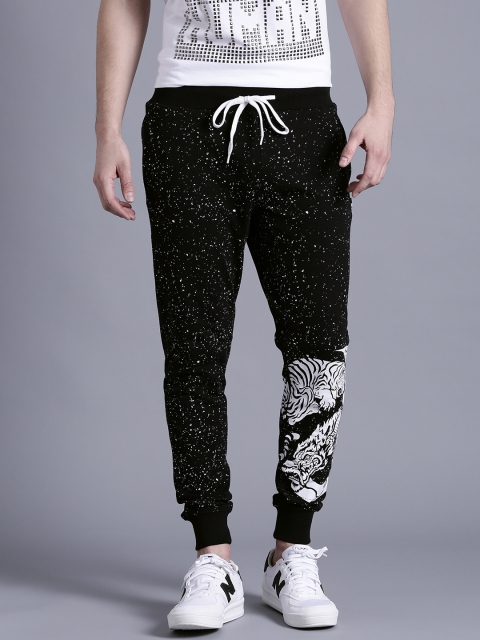 

Kook N Keech Black Paint Splatter Effect Track Pants