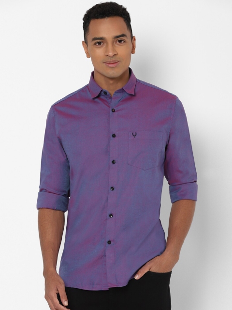 

Allen Solly Men Purple Slim Fit Solid Casual Shirt