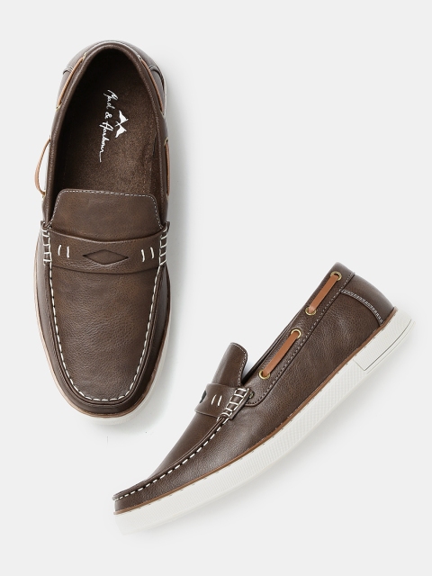 

Mast & Harbour Men Brown Penny Loafers