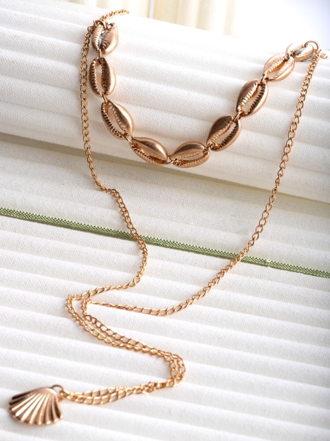 

CRZ Gold-Toned Alloy Gold-Plated Layered Necklace