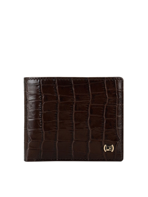 

Da Milano Men Brown Textured Two Fold Wallet