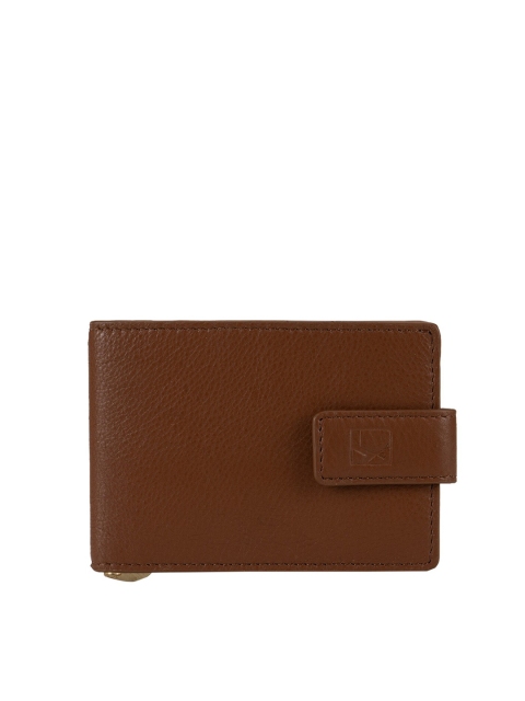 

Da Milano Men Brown Textured Leather Money Clip