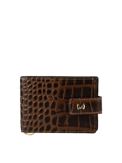 

Da Milano Men Brown Textured Leather Money Clip