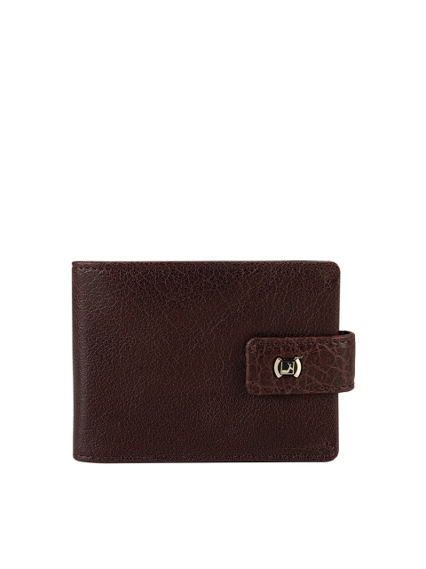 

Da Milano Men Brown Textured Two Fold Wallet