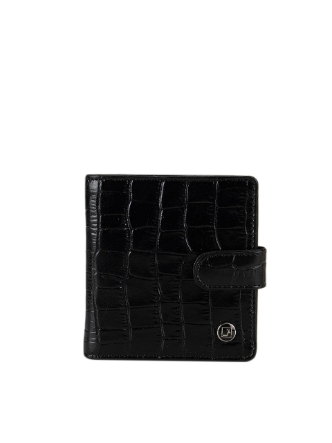 

Da Milano Men Black Textured Leather Money Clip