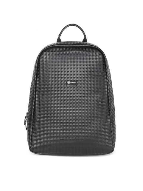 

Zwart Unisex Black Textured Backpacks
