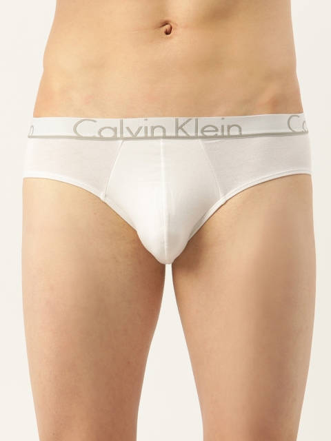 

Calvin Klein Underwear Men White Solid Low-rise Briefs NB1497GZ7