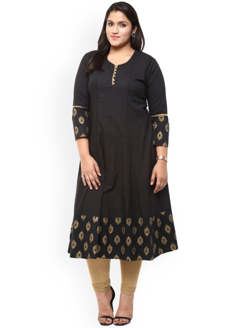 

Love More Black Anarkali Kurta