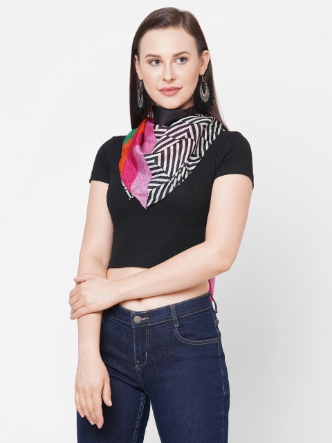 

Get Wrapped Women White & Orange Printed Scarf
