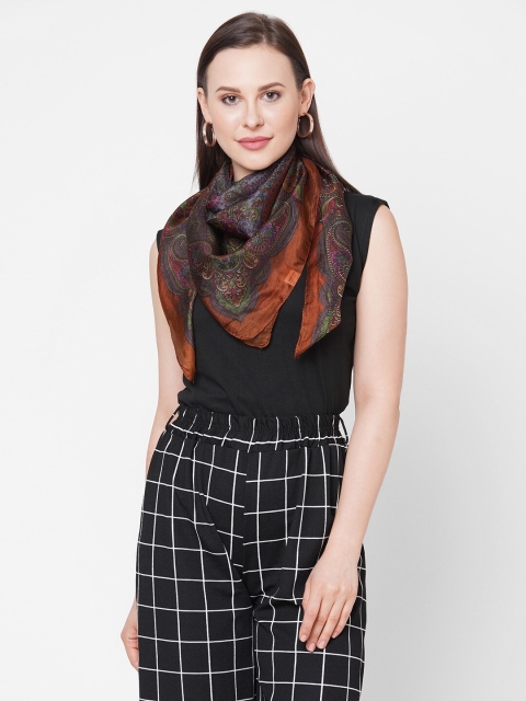 

Get Wrapped Women Multicoloured Printed Silk Scarf, Multi