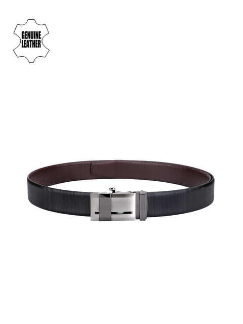 

TWKD Leathers Men Black Genuine Leather Belt