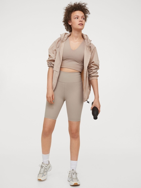 

H&M Women Beige Medium Support Sports Bralette 0935199005