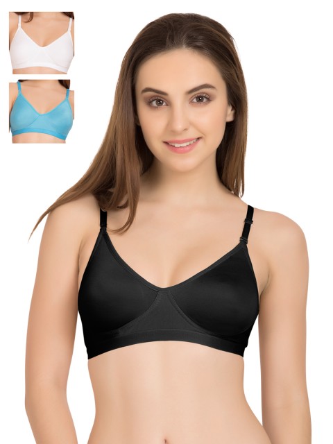 

Tweens Pack of 3 Full-Coverage T-shirt Bras 265, Black