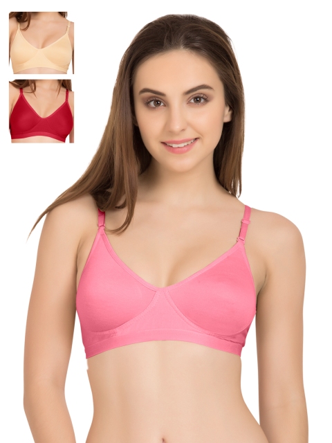 

Tweens Pack of 3 Full-Coverage T-shirt Bras 265, Pink