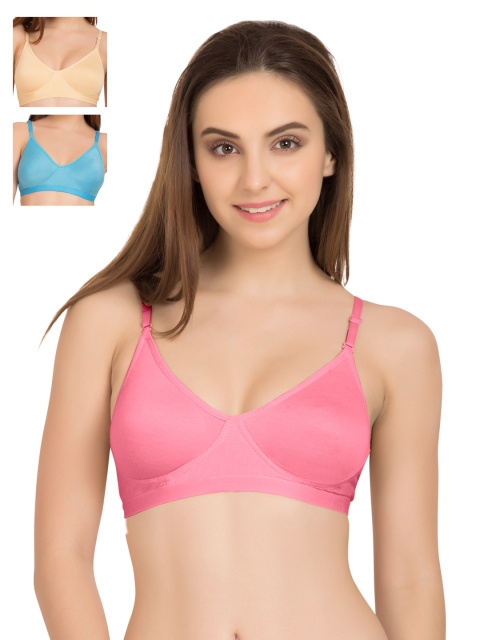 

Tweens Pack of 3 Full-Coverage T-shirt Bras 265, Pink
