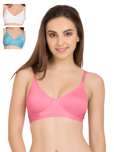 

Tweens Pack of 3 Full-Coverage T-shirt Bras 265, Pink